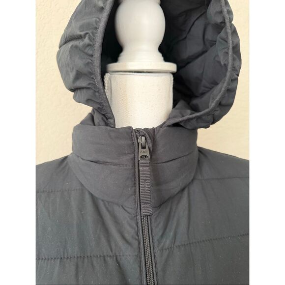 Abercrombie & Fitch Stretch Lightweight Hooded Puffer Jacket Black Small - Picture 6 of 8